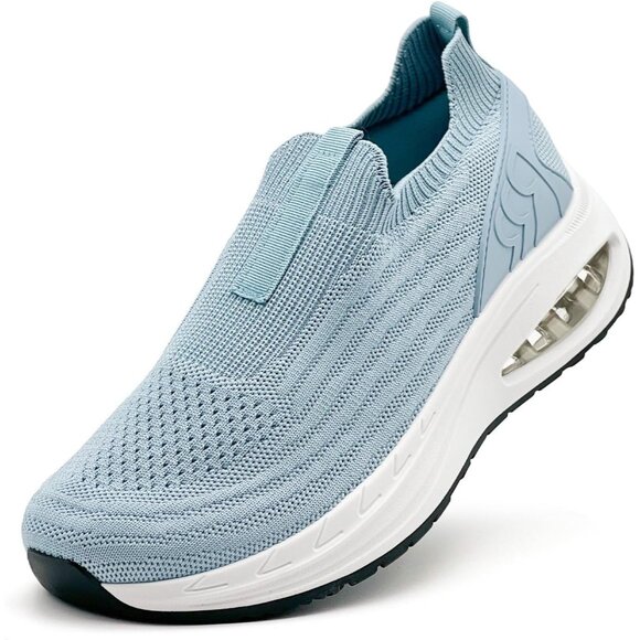 Dolphinslides Women Men Light Blue Running Athletic Tennis Lightweight Sneakers - Picture 1 of 7